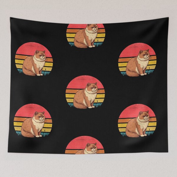 Item preview, Exotic Shorthair Cat Vintage Retro Sunset designed and sold by rafaeltto.