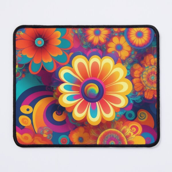 Item preview, Flower Power Colourful Flower Pattern designed and sold by druidwolfart.