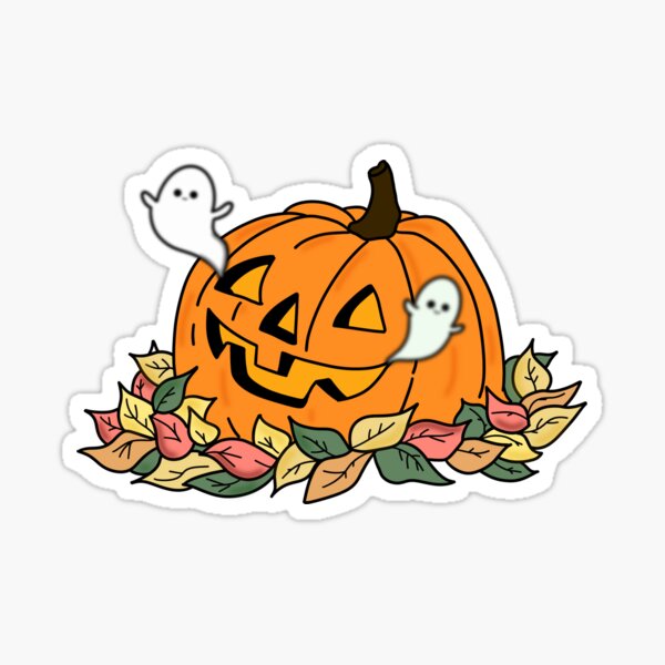 Item preview, Pumpkin ghost sticker designed and sold by Kaylynndykes.