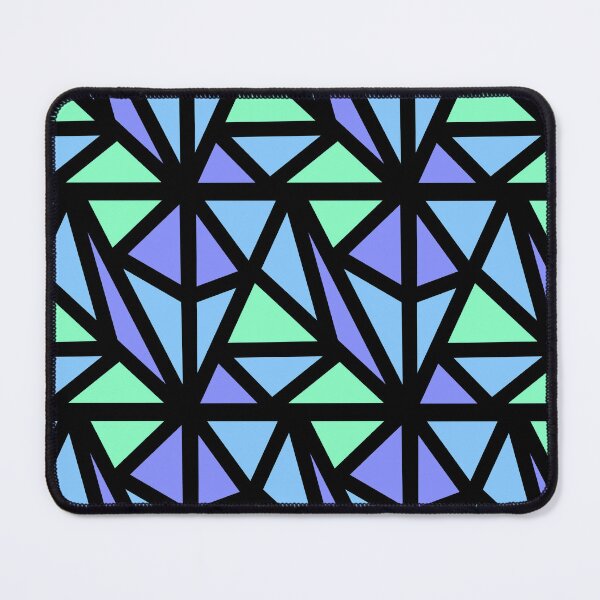 Item preview, Blue Green Purple Rectangle Triangle Pattern designed and sold by awsomepatterns.
