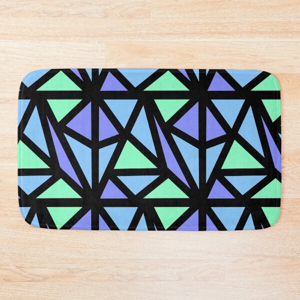 Item preview, Blue Green Purple Rectangle Triangle Pattern  designed and sold by awsomepatterns.