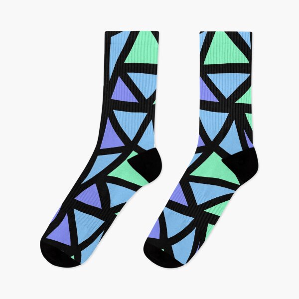 Item preview, Blue Green Purple Rectangle Triangle Pattern  designed and sold by awsomepatterns.