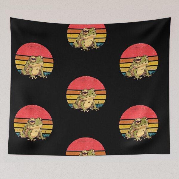 Item preview, Frog Vintage Retro Sunset designed and sold by rafaeltto.