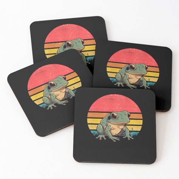 Item preview, Frog Vintage Retro Sunset designed and sold by rafaeltto.