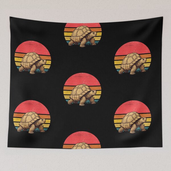 Item preview, Galapagos Tortoise Vintage Retro Sunset designed and sold by rafaeltto.
