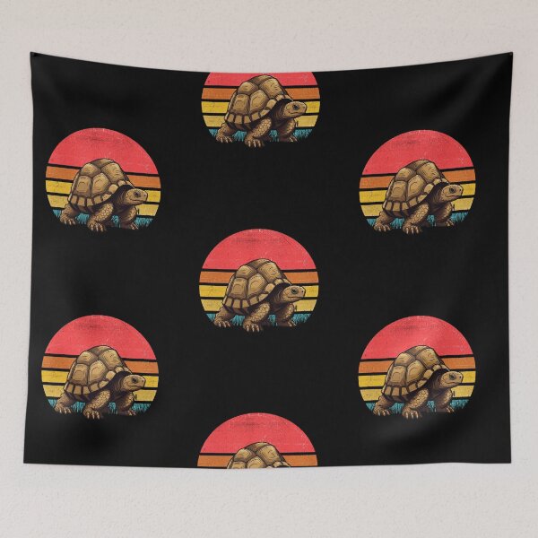 Item preview, Galapagos Tortoise Vintage Retro Sunset designed and sold by rafaeltto.