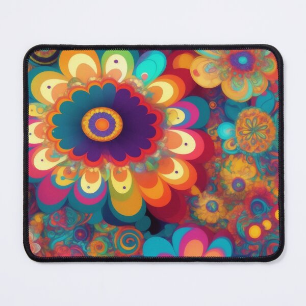 Item preview, Flower Power Colourful Flower Pattern designed and sold by druidwolfart.