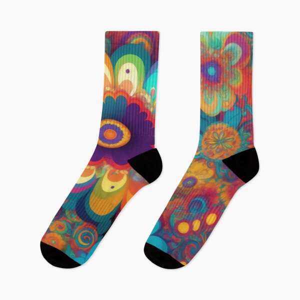 Item preview, Flower Power Colourful Flower Pattern designed and sold by druidwolfart.