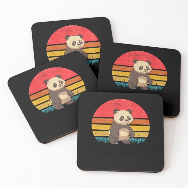 Item preview, Giant Panda Vintage Retro Sunset designed and sold by rafaeltto.