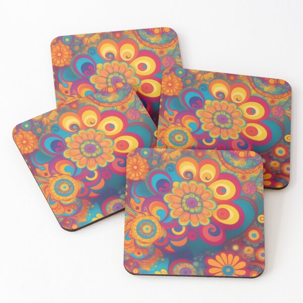 Item preview, Flower Power Colourful Flower Pattern designed and sold by druidwolfart.