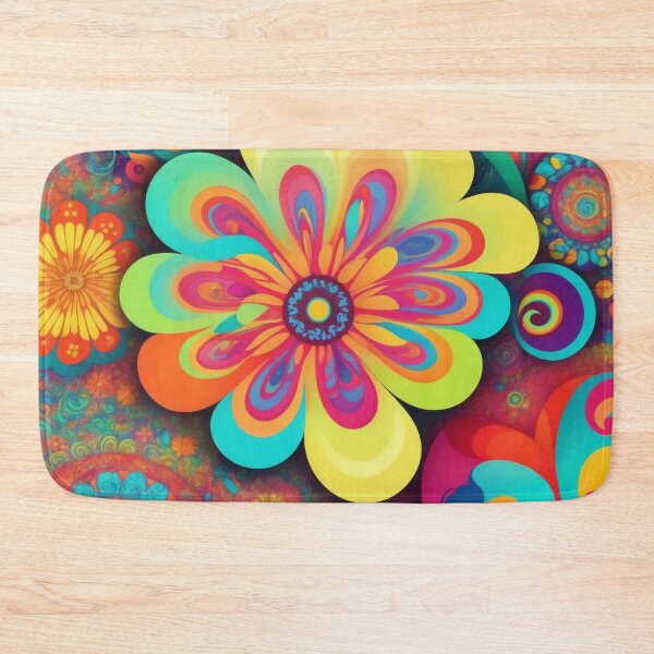 Item preview, Flower Power Colourful Flower Pattern designed and sold by druidwolfart.