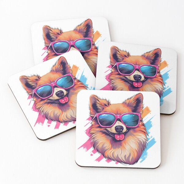 Item preview, Spitz Dog Wearing 80's Sunglasses designed and sold by mydoglove.
