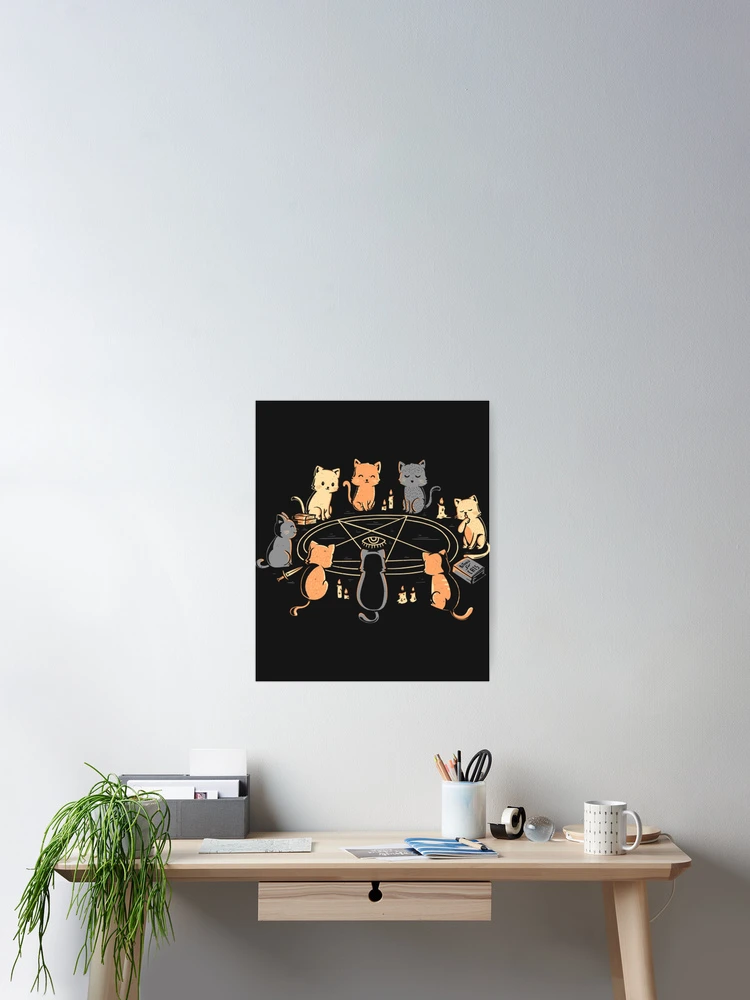 Thumbnail 2 of 3, Poster, Cat Ritual designed and sold by DorisMAvery.