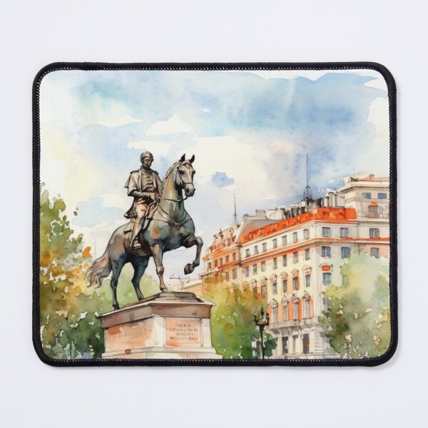 Item preview, A Watercolor Design of the Puerta del Sol in Madrid - Spain designed and sold by Sketch-Shack.