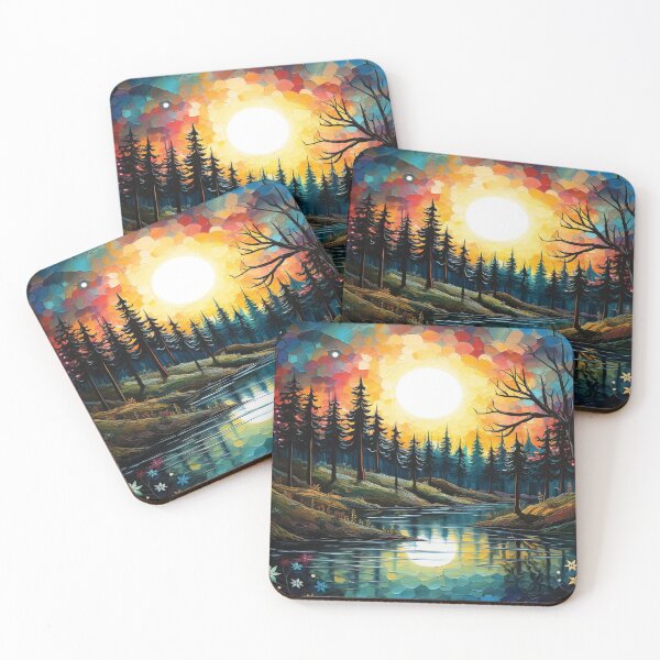 Artikelvorschau, Versteckter Bach bei Mondschein entworfen und verkauft von Smiling Collie Designs.