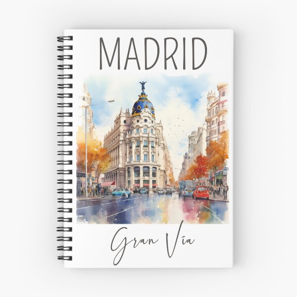 Item preview, A Watercolor Design of the Gran Via in Madrid - Spain designed and sold by Sketch-Shack.