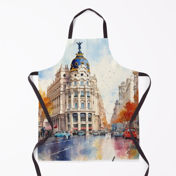 Item preview, A Watercolor Design of the Gran Via in Madrid - Spain designed and sold by Sketch-Shack.