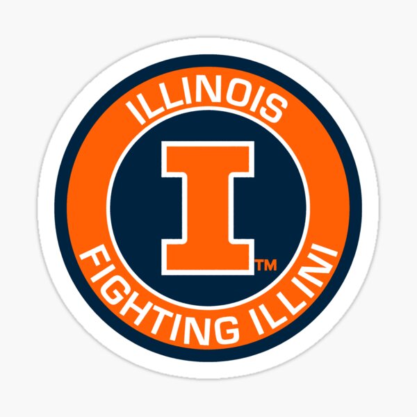 Illinois Fighting Illini Basketball Circle Logo T Shirt - Sport