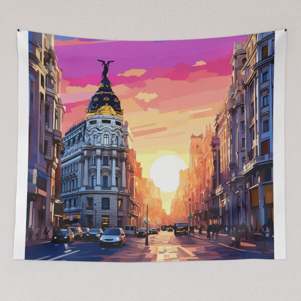 Item preview, A Pop Art Travel Print of Madrid - Spain designed and sold by StudioRedKoala.