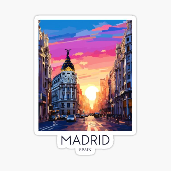 Artikel-Vorschau von Ein Pop-Art-Reisedruck von Madrid – Spanien, designt und verkauft von StudioRedKoala.