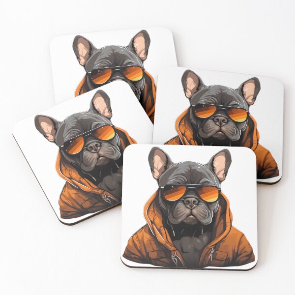 Item preview, French Bulldog Dog Wearing Jacket and Glasses designed and sold by mydoglove.