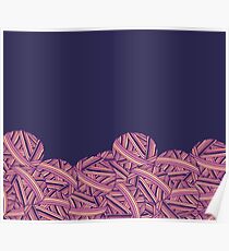 Pretty Piles of Sunset Yarn Balls for Luscious Legging Collection by Kristin Omdahl Poster