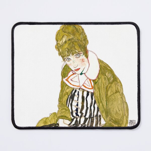 Item preview, Edith with Striped Dress - Egon Schiele designed and sold by SimpleJoyStyle.