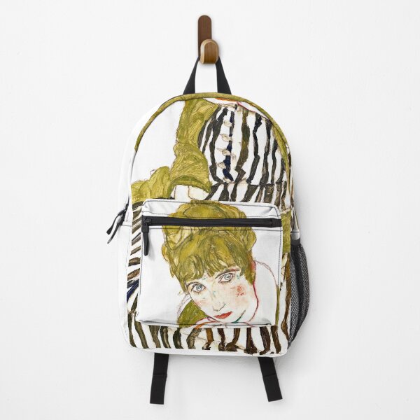 Item preview, Edith with Striped Dress - Egon Schiele designed and sold by SimpleJoyStyle.