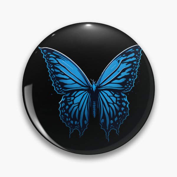 Item preview, Abstract Minimalist Cool Symbol: Blue Butterfly designed and sold by MoxieVibe.