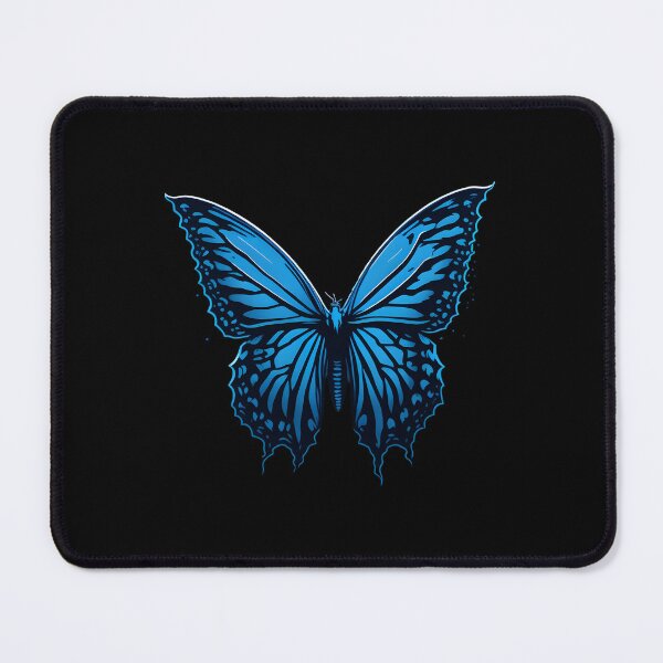 Item preview, Abstract Minimalist Cool Symbol: Blue Butterfly designed and sold by MoxieVibe.