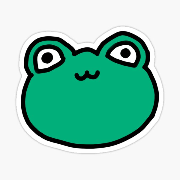 Small frog tiny scream 'a' Sticker for Sale by flotsamm