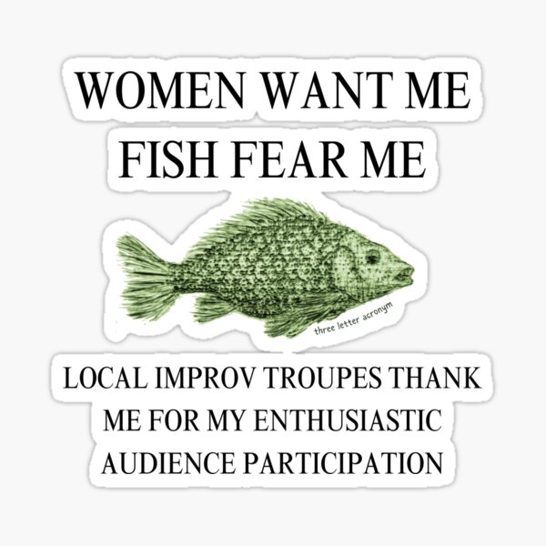 Item preview, Women, Fish, and Improv Troupes designed and sold by TLAImprov.
