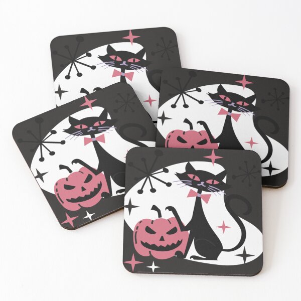 Item preview, Halloween Mid Century Retro Black Cat  designed and sold by ClaraRSenn.