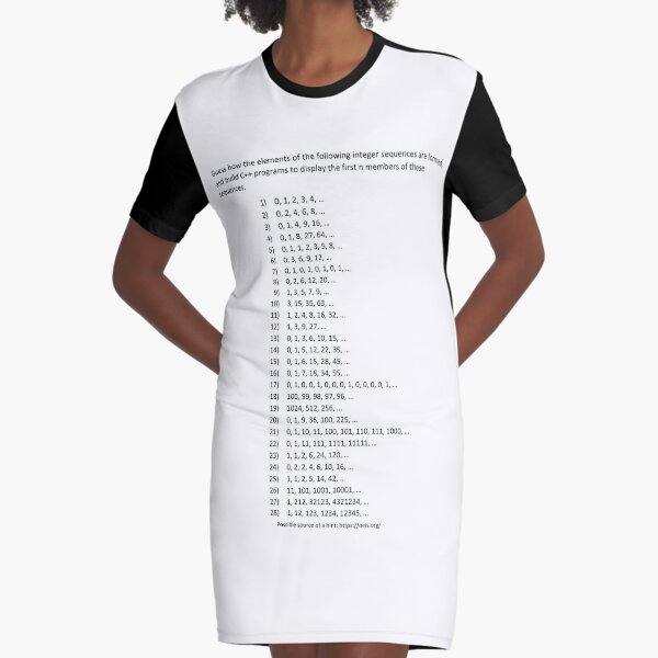 Guess how the elements of the following integer sequences are formed Graphic T-Shirt Dress