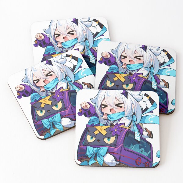 Item preview, Paimon cabalgando sobre un gato designed and sold by Bocchi-Miyazuki.