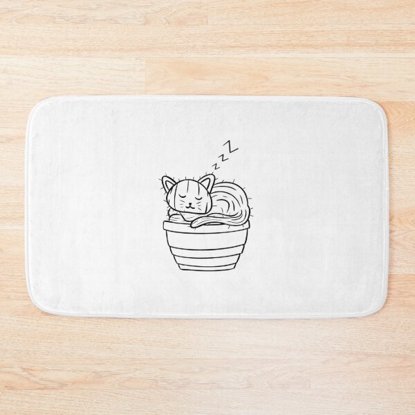Item preview, Black and White Sleeping Cat Cactus - "Catcus" designed and sold by ereardon0.