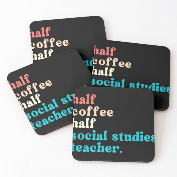 Item preview, Half Coffee Half Social Studies Teacher First Day Of School Long Sleeve  designed and sold by RaymondWMichae.