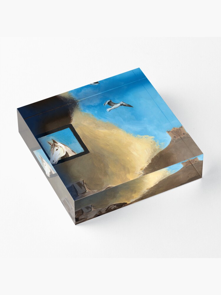 Alternate view of Horse and Child Children's book illustration Acrylic Block