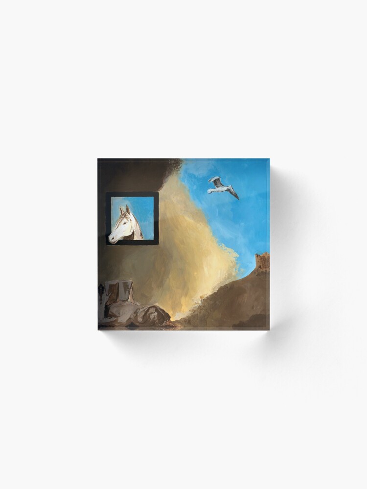 Alternate view of Horse and Child Children's book illustration Acrylic Block