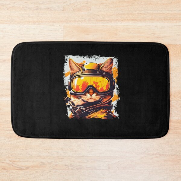 Item preview, Cool Cat - A Cat In A Ski Googles Skiing Skier Sticker designed and sold by DarnellLong.