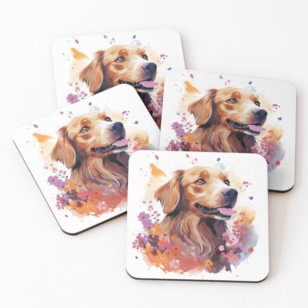 Item preview, Golden Hues: Watercolor Whimsy of a Retriever designed and sold by pokedez.
