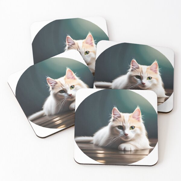 Item preview, cat sticker cute white cat designed and sold by FriedGummyBears.