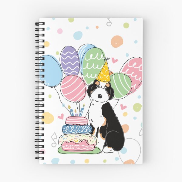 Item preview, Black Tricolor Aussiedoodle Aussie Doodle Dog Birthday Party designed and sold by Lulupainting.