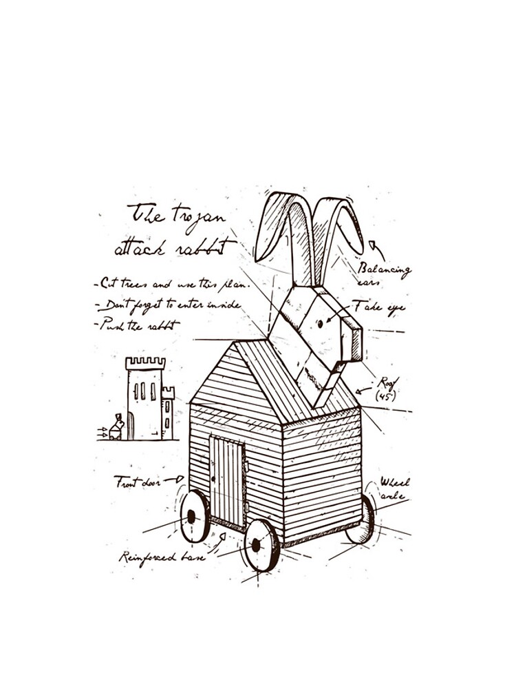 Thumbnail 4 of 4, iPhone Case, Trojan Rabbit designed and sold by JefferyJackson.