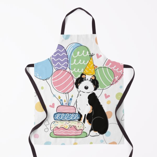 Item preview, Black Tricolor Aussiedoodle Aussie Doodle Dog Birthday Party designed and sold by Lulupainting.