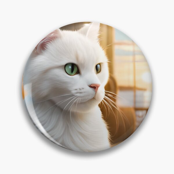 Item preview, white cat sticker cute  designed and sold by FriedGummyBears.