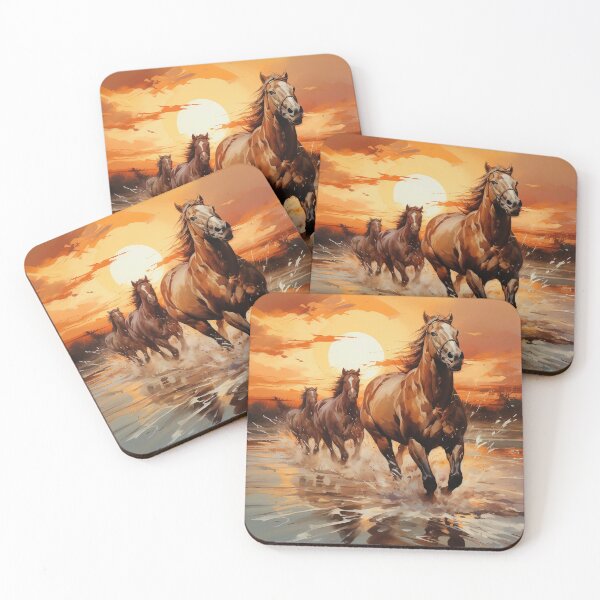 Item preview, Horses Running in the Sunset Watercolor VIII designed and sold by FinleyDel.
