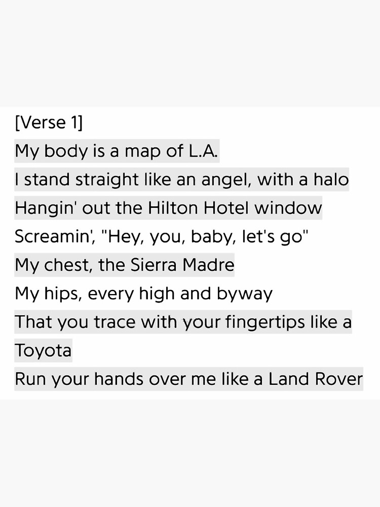 Lana Del Rey – Fingertips Lyrics