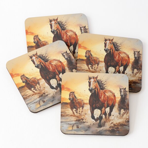 Item preview, Horses Running in the Sunset Watercolor IX designed and sold by FinleyDel.