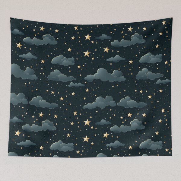 Item preview, Rainstorm on a Starry Night Pattern  designed and sold by Skolyak.